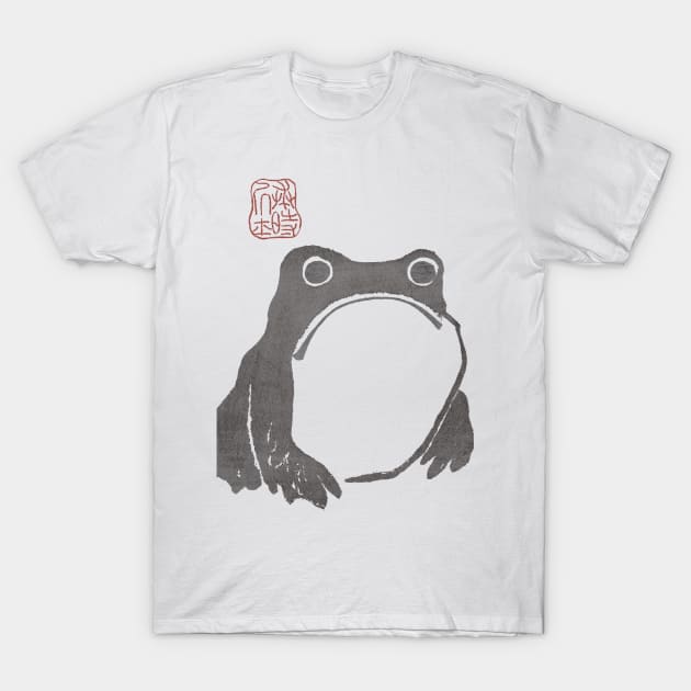 Grumpy Frog Grey - Matsumoto Hoji T-Shirt by nphindenberg